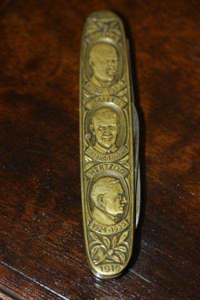 AMAZING RARE ANTIQUE "1910-1960 UNION" POCKET KNIFE WITH PAST SA PRESIDENTS!!! THIS IS AWESOME!!!