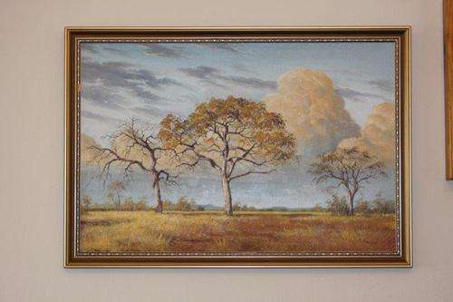 STUNNING ORIGINAL KRUGER OIL LANDSCAPE PAINTING c/w STUNNING FRAME! EXQUISITE ART!!!!!!!!!!!!!!!