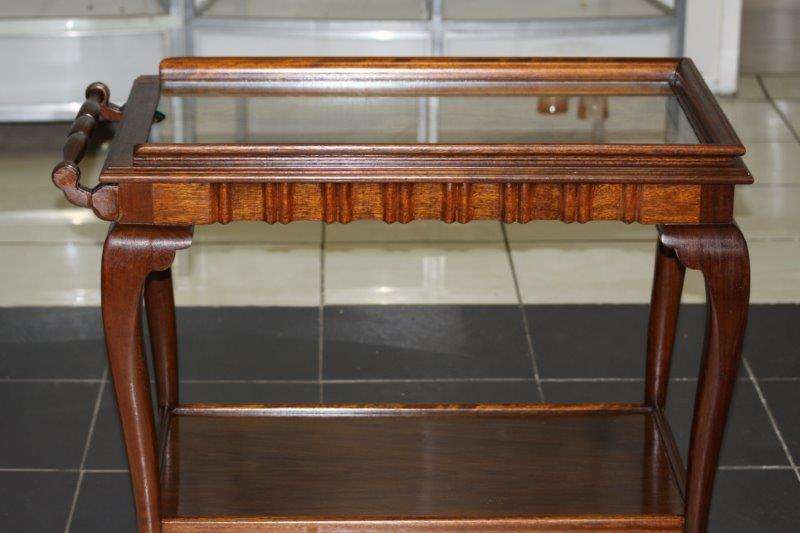 AN EXQUISITE ANTIQUE BALL & CLAW BUTLERS TROLLEY IN FANTASTIC CONDITION!!! STUNNING...