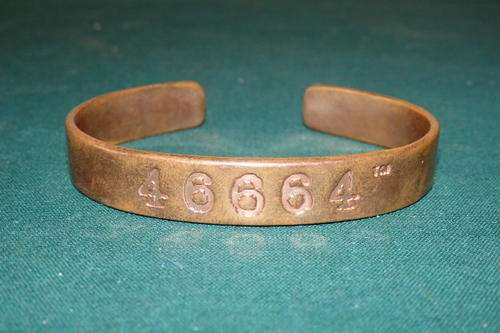 A FANTASTIC AND HUGELY COLLECTIBLE 46664 "MANDELA DAY" COPPER BRACELET