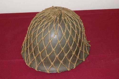 AN AWESOME SADF STAAL DAK WITH INNER AND CAMO WEBBING OVER THE HELMET