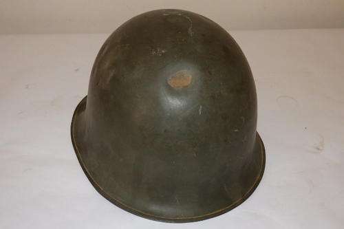 AN AMAZING VINTAGE SADF CJ FUCHS LTD (1975) GREEN "STAALDAK" HELMET WITH INNER LINING - AWESOME