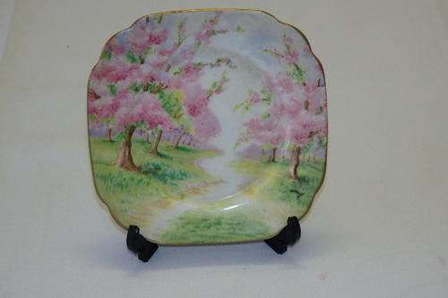 A BEAUTIFUL VINTAGE (c1940) ROYAL ALBERT SANDWICH PLATE IN THE DEVINE "BLOSSOM TIME" PATTERN