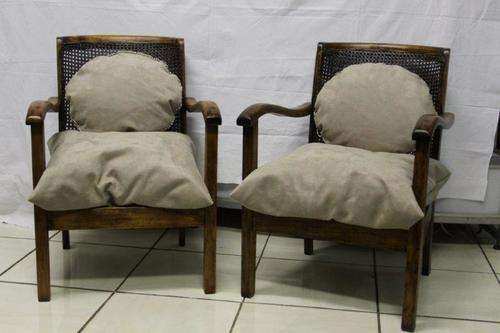 WOW!!! A BEAUTIFUL PAIR OF ANTIQUE RATTAN CHAIRS PERFECT AS FEATURE PIECES IN A ROOM! bid per chair