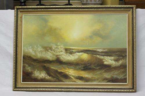 STUNNING LARGE ORIGINAL (c1960) H. GAILEY OIL PAINTING IN A STUNNING FRAME BEAUTIFUL COLLECTOR ART