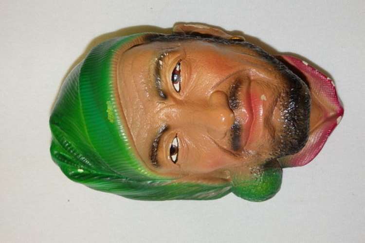 AN AWESOME HAND PAINTED "THE CORSICAN" CHALK WARE CHARACTER FACE