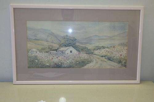 A STUNNING ORIGINAL LANDSCAPE WATERCOLOUR PAINTING BY FAMOUS SOUTH AFRICAN ARTIST CYNTHIA BALL