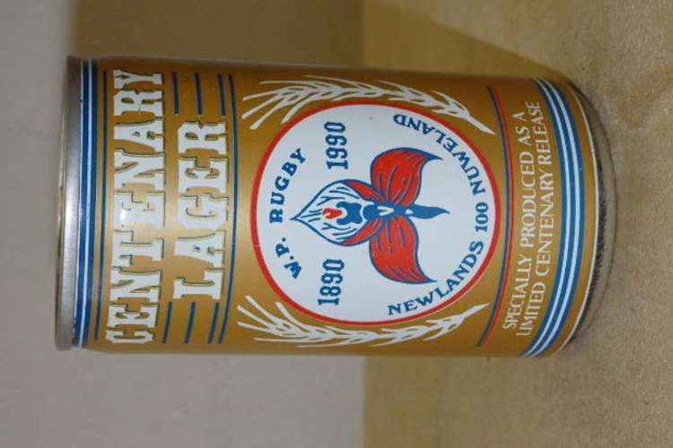AN AMAZING AND VERY RARE "UNOPENED" VINTAGE "OHLSSON'S BEER" WP. NEWLANDS STADIUM CENTENARY BEER CAN