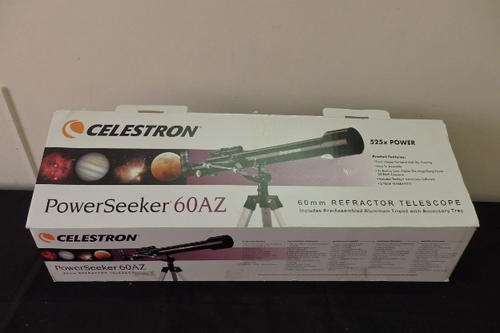 AN AMAZING BOXED CELESTRON POWERSEEKER 60AZ 60mm RETRACTOR TELESCOPE