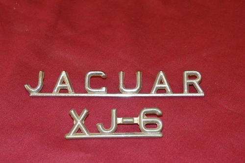 A FANTASTIC VINTAGE CHROMED METAL JAGUAR XJ-6 BOOT BADGE = IDEAL FOR SOMEONE RENOVATING A SERIES 2