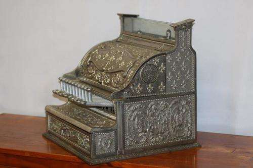 AN EXQUISITE ANTIQUE FULL NICKEL NATIONAL DAYTONA CASH REGISTER circa 1897!!! 117 years old...