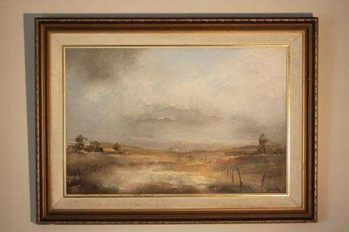 A FANTASTIC ORIGINAL FRAMED OIL ON BOARD PAINTING BY WELL KNOWN SA ARTIST BARBARA PLONER