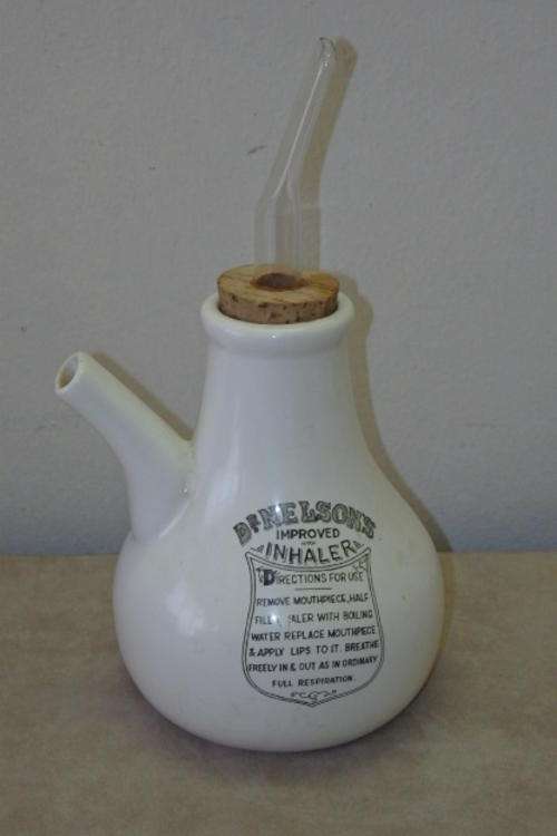 AN AMAZING AND UNUSUAL VINTAGE (c1960's) CERAMIC DR. NELSON'S IMPROVED INHALER