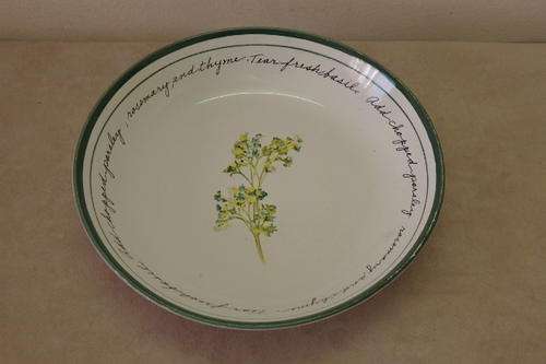 AN AWESOME ROUND "GIBSON" PORCELAIN "PARSLEY, ROSEMARY AND THYME" BOWL