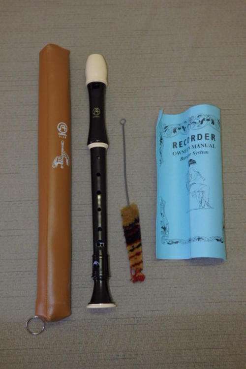 AN AWESOME KOREAN MADE "ANGEL STAR" SOPRANO RECORDER MODEL ASRB-211 IN IT'S VINYL CASE