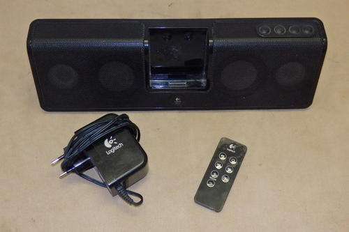 AN AWESOME BLACK LOGITECH (MODEL MM50) DOCKING STATION WITH REMOTE CONTROL