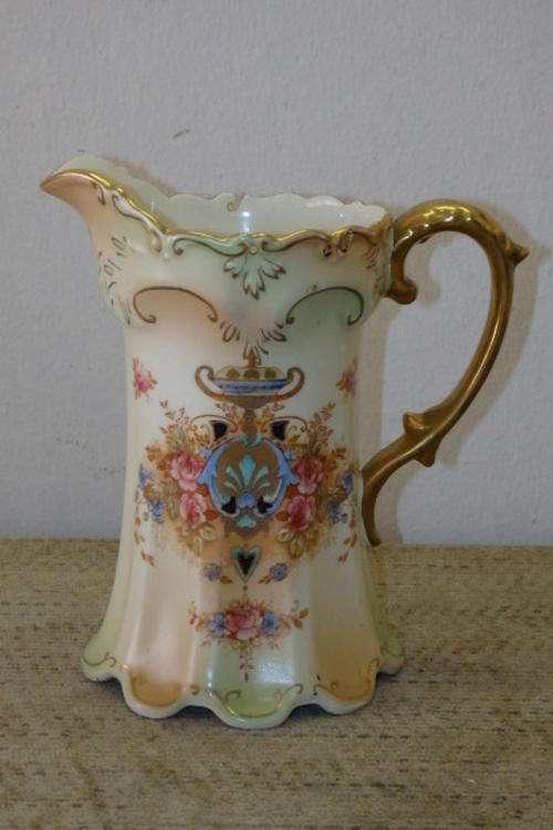 A MAGNIFICENT VINTAGE (c1940's) ART DECO CROWN DEVON "BLUSH" "WICK" PATTERN JUG/ PITCHER