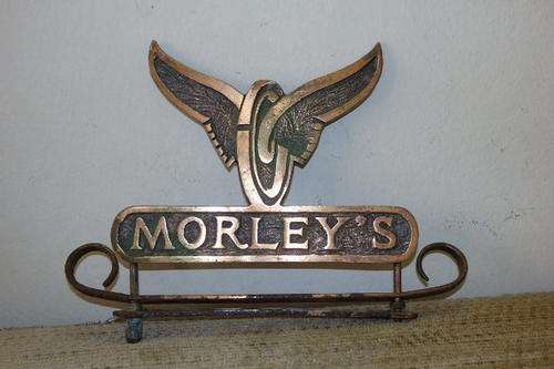AN AWESOME VINTAGE/ ANTIQUE BRONZE MORLEY'S UNDERWEAR OF THE UK DISPLAY LOGO