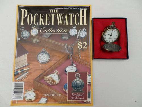 AN AWESOME BOXED "THE POCKET WATCH COLLECTION" BY HACHETTE "FIRE-FIGHTER" POCKET WATCH