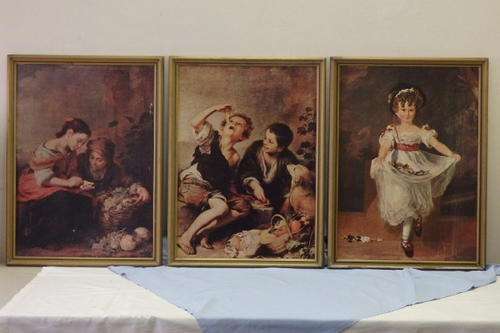 THREE STUNNING PRINTS OF VERY FAMOUS ART PIECES THAT INCLUDE WORKS BY MURILLO AND THOMAS LAWRENCE