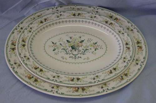 TWO MAGNIFICENT ROYAL DOULTON "PROVENCAL" (TC1034) PATTERN BONE CHINA LARGE FOOD PLATTERS