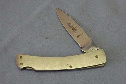 A FANTASTIC AND HUGELY COLLECTABLE BRUSHED STEEL JOSEPH RODGERS POCKET KNIFE WITH A S/STEEL BLADE