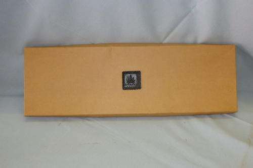 AN AMAZING BLACK GENUINE LEATHER "BRAKER LEATHER" TIE HOLDER IN ITS ORIGINAL BOX AND WRAPPING