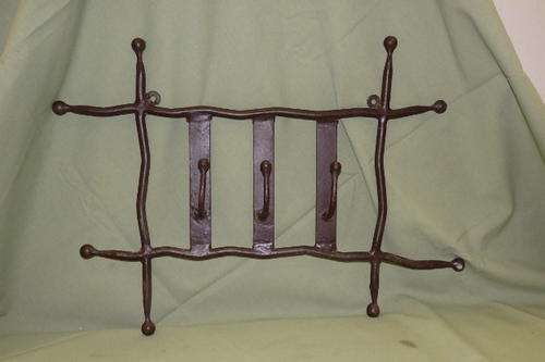 AN AWESOME WROUGHT IRON COAT AND/OR HAT AND/OR UMBRELLA WALL MOUNTABLE HOLDER