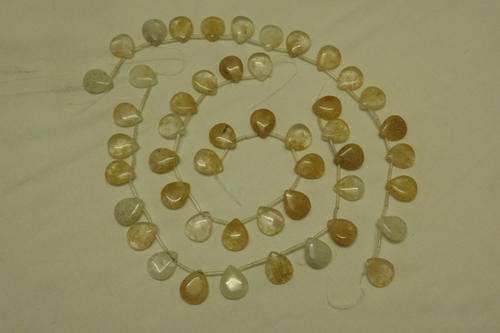 THREE AWESOME STRANDS OF "YELLOW CALCITE" TEARDROP SHAPED STONES IDEAL FOR JEWELLERY OR HOLISTIC USE