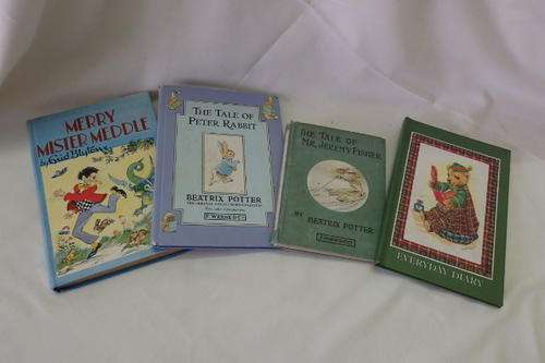 FOUR STUNNING VINTAGE CHILDREN'S BOOKS INCLUDING TWO BEATRIX POTTER BOOKS