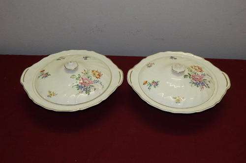 TWO STUNNING VINTAGE (c1940's) JOHNSON BROS OF ENGLAND "OLD CHELSEA" LIDDED TUREENS