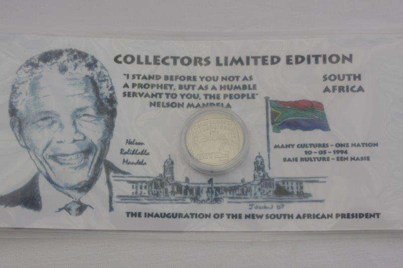 MINT COLLECTORS LIMITED EDITION MANDELA R5 INAUGURATION COIN!!! HIGHLY SORT AFTER....