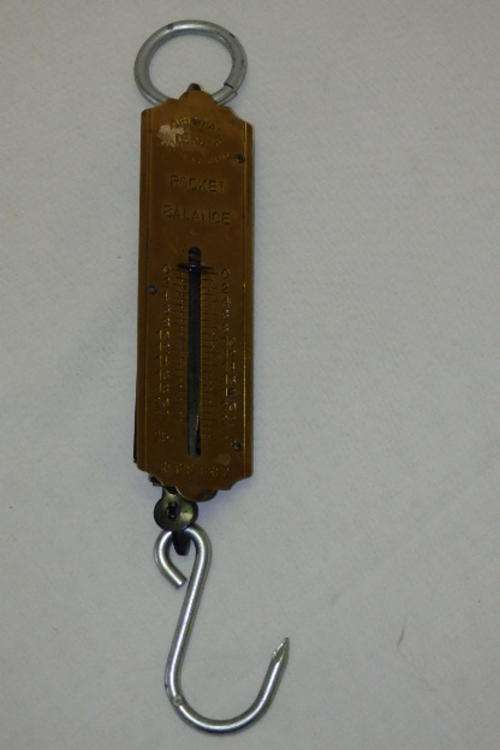 AN AWESOME GERMAN MADE ORIGINAL REBURE 25kg POCKET BALANCE WITH A BRASS FACE