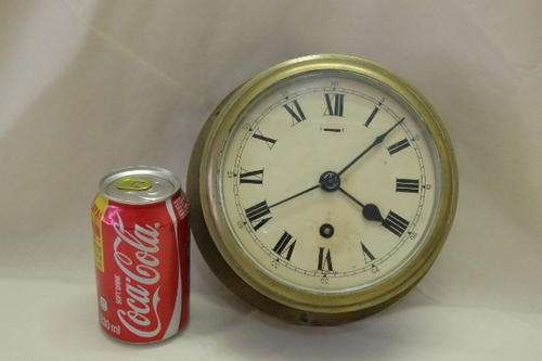 AN INCREDIBLE VINTAGE (1952) SOLID BRASS AND COPPER CASED F.W. ELLIOTT SHIPS BULKHEAD CLOCK