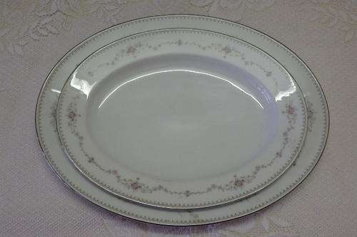 TWO FANTASTIC NORITAKE OF JAPAN "FAIRMONT" PATTERN (6102) LARGE FOOD PLATTERS bid/platter