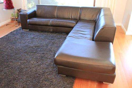A GORGEOUS CORICRAFT "MILANO" GENUINE LEATHER LUXURY CORNER COUCH IN GREAT CONDITION!!!