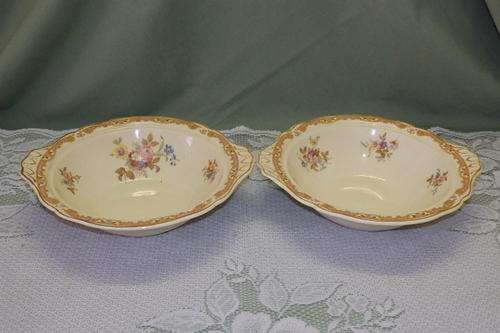 TWO AWESOME ANTIQUE JOHNSON BROS "VICTORIAN" SERIES, BOSCOMBE PATTERN FOOD TUREENS/ BOWLS bid/tureen