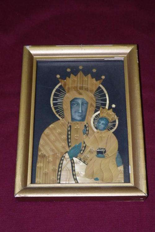 A STUNNING VINTAGE REPLICA OF THE 1499 "S MARIA DE PERPETUO SUCCURSU" CZECHOSLOVAKIAN RELIGIOUS ICON