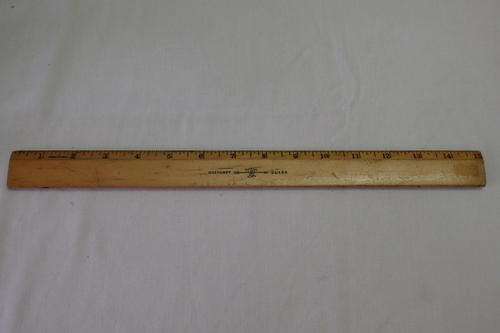 AN AWESOME VINTAGE USA MADE WESTCOTT 15 INCH WOODEN RULER IN GOOD CONDITION