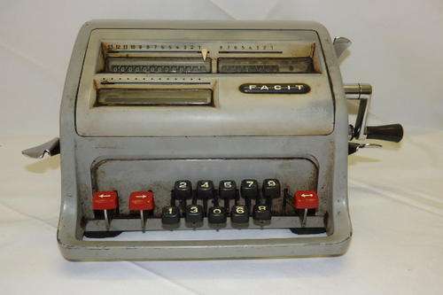 AN AMAZING RARE VINTAGE (1961) FACIT OF SWEDEN MODEL "C1-13" ADDING MACHINE