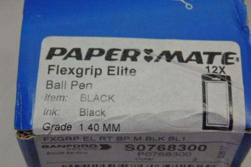 12 x (SEALED) PAPER MATE "FLEXGRIP ELITE" BALL PENS IN THE ORIGINAL PRESENTATION BOX bid/pen
