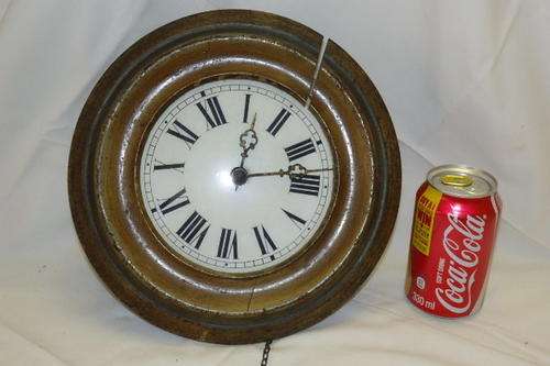 AN INCREDIBLE ANTIQUE WOODEN WIND UP WALL CLOCK FOR A RESTORATION PROJECT