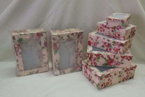 THREE FANTASTIC AND STYLISH GIFT BOX SETS WITH FIVE DIFFERENT SIZE BOXES IN EACH SET bid/set