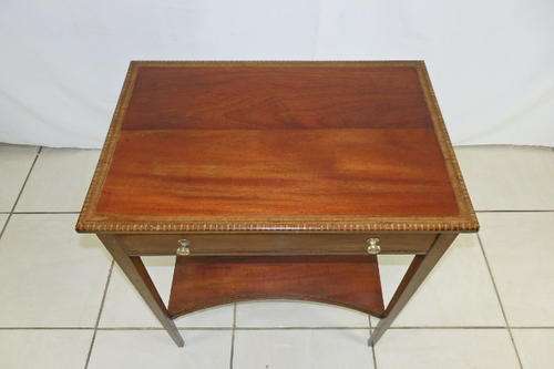 AN EXQUISITE VINTAGE OCCASIONAL TABLE c/w A LARGE DRAW, STUNNING INLAY WORK & MAGNIFICENT DETAILING!