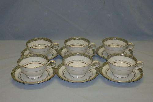 A STUNNING SET OF 6 NORITAKE OF JAPAN "THURSTON" PATTERN (6871) CHINA CUPS AND SAUCERS
