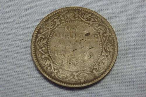 AN AMAZING 1862 "BRITISH INDIA" 1 QUARTER ANNA COIN - A FANTASTIC COLLECTORS COIN