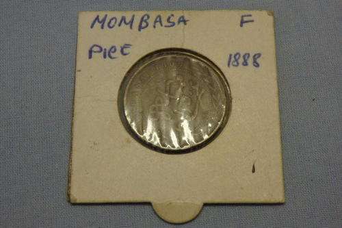 A RARE ANTIQUE "1888 MOMBASA 1306" IMPERIAL BRITISH EAST AFRICA CO 1 PICE COIN