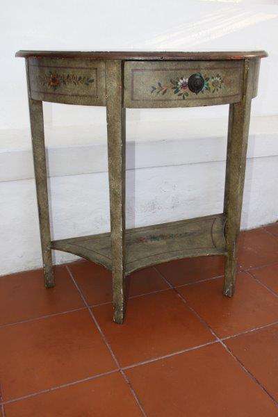 A GORGEOUS HALF MOON CONSOL TABLE WITH STUNNING DETAIL AND LOADS OF CHARACTER!!!