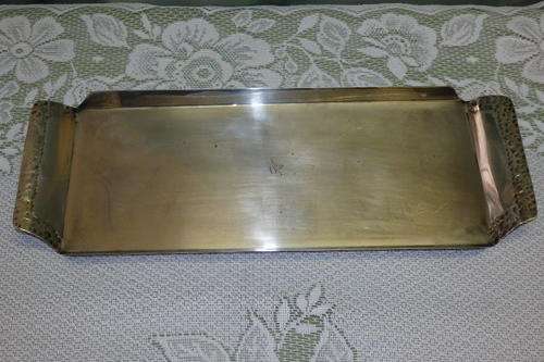A STUNNING RARE VINTAGE HALLMARKED RHODESIAN MADE SILVER PLATED FOOD SERVING PLATTER
