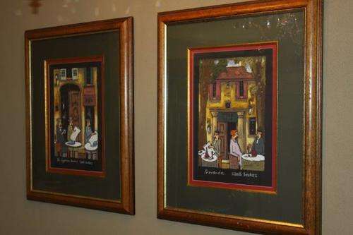 A PAIR OF STUNNING ORIGINAL SANDI BEUKES PAINTINGS IN A STUNNING FRAME! MAGNIFICENT INVESTMENT ART!